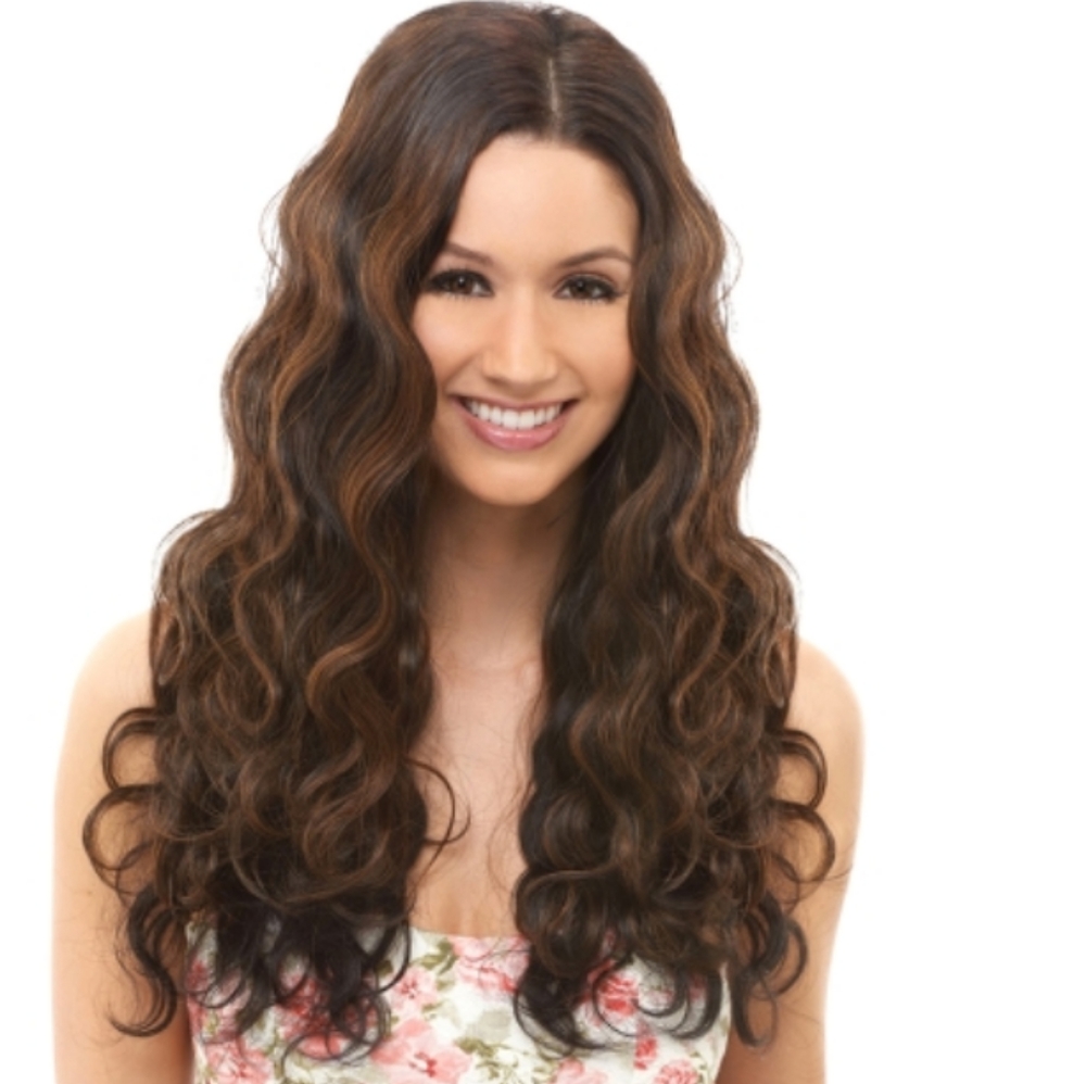 Synthetic Halo Hair Extensions 24" Body Wave